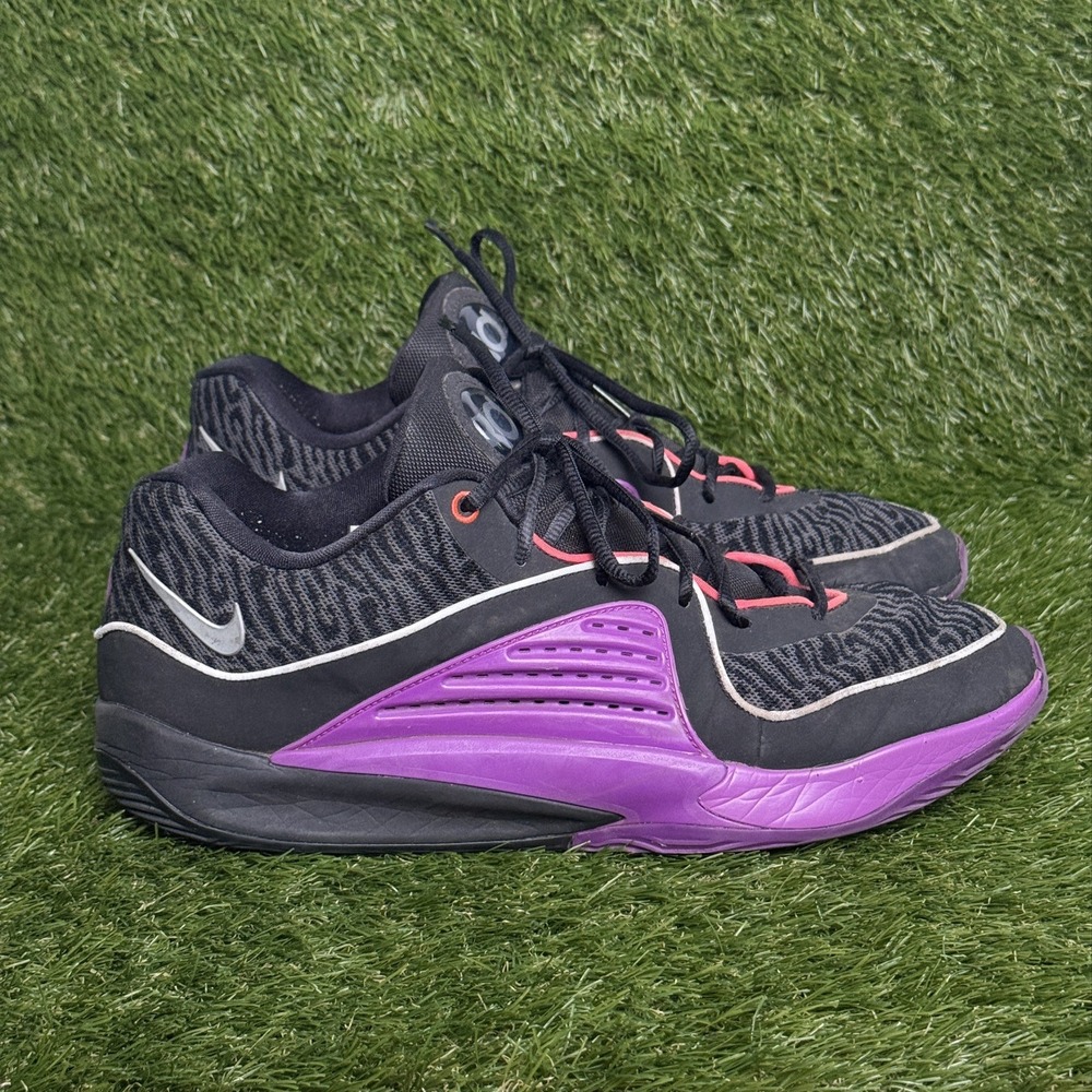 Nike KD 16 Basketball Shoes Mens 14 Black Purple Kevin Durant Sneaker FB2390-900